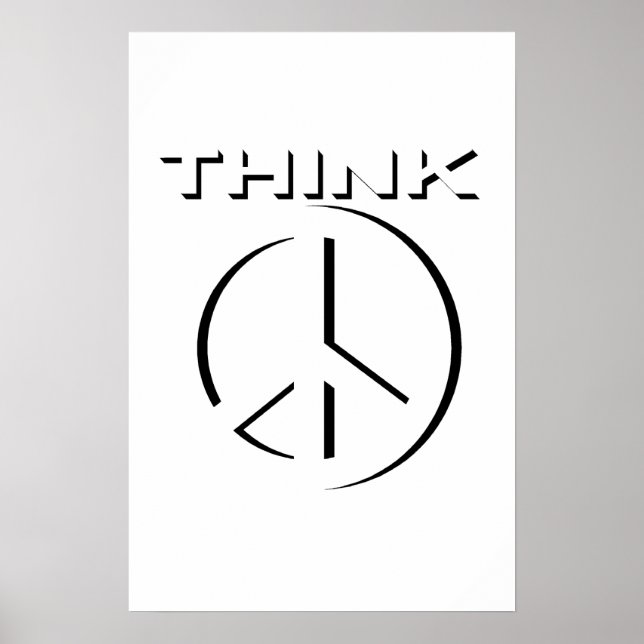"THINK" 24x36 Poster (Peace) (Vorne)