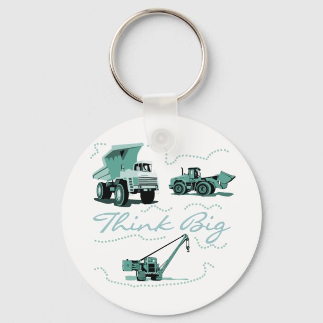 Think Big Construction T-Shits und Geschenke Schlüsselanhänger (Vorderseite)