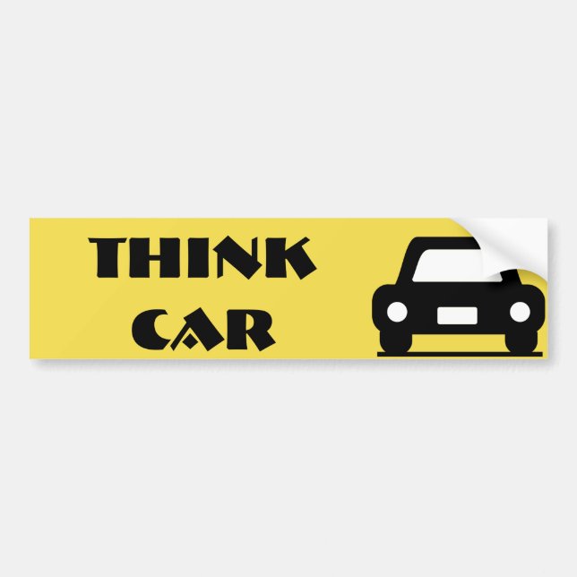 Think Car Funky Sticker Autoaufkleber (Vorne)
