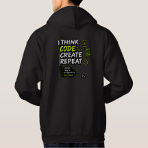 Think Code Create Repeat Kapuzenpullover