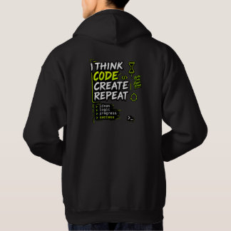 Think Code Create Repeat Kapuzenpullover Hoodie