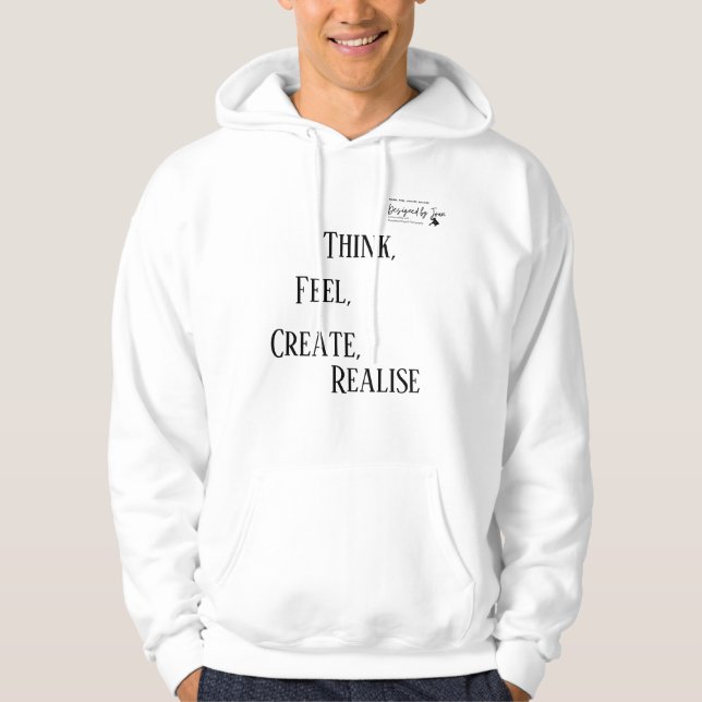 Think feel create realiseBLDesigned by Joan Hoodie (Vorderseite)