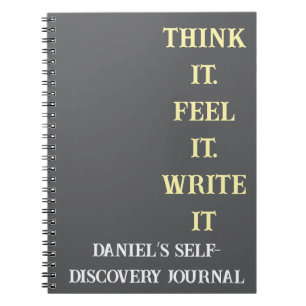 Think Feel Write Custom Reflective Journal Notizblock