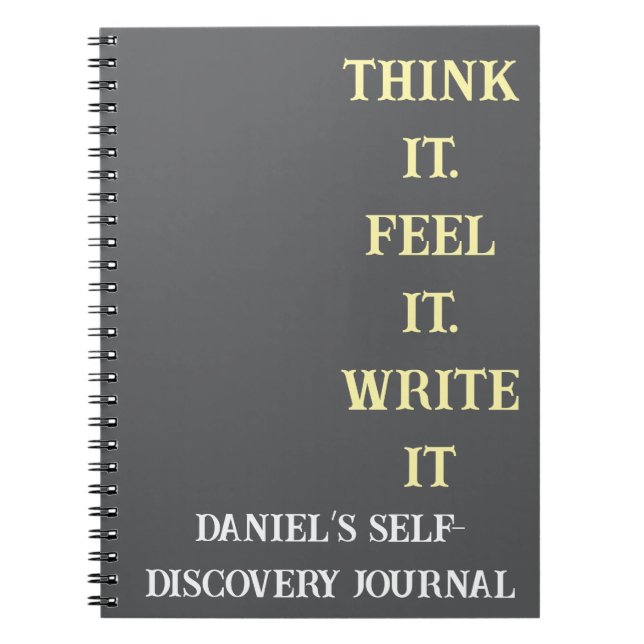 Think Feel Write Custom Reflective Journal Notizblock (Vorderseite)