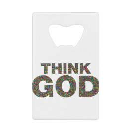 Think God Gott Geschenk Geschenk Geschenk Geldbeutel Flaschenöffner