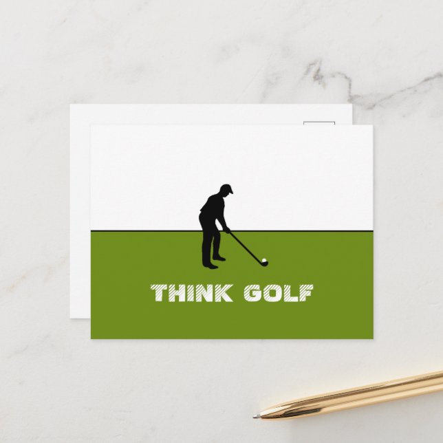 Think Golf, Pro Golf Postkarte (Vorderseite/Rückseite Beispiel)