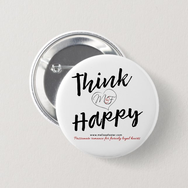 Think Happy button (Vorne & Hinten)
