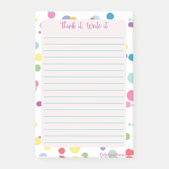 Think it, Write it Notepad Post-it Klebezettel (Vorderseite)