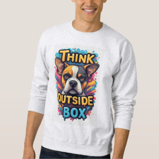 Think Outside The Box: Adorable Boxer Dog Portrait Sweatshirt