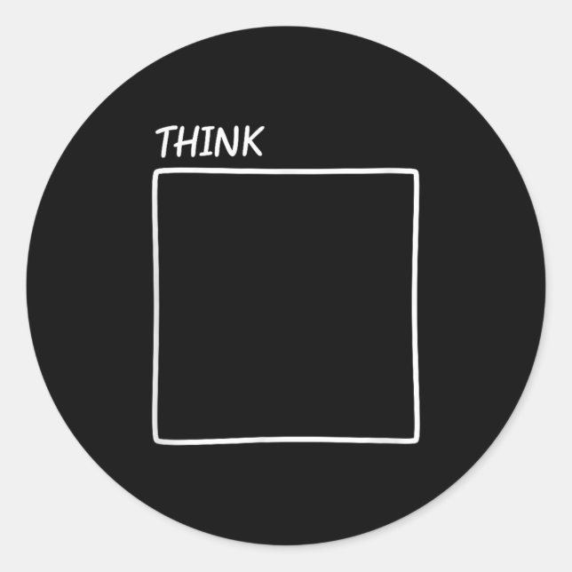 Think Outside The Box New Perspective  Runder Aufkleber (Vorderseite)