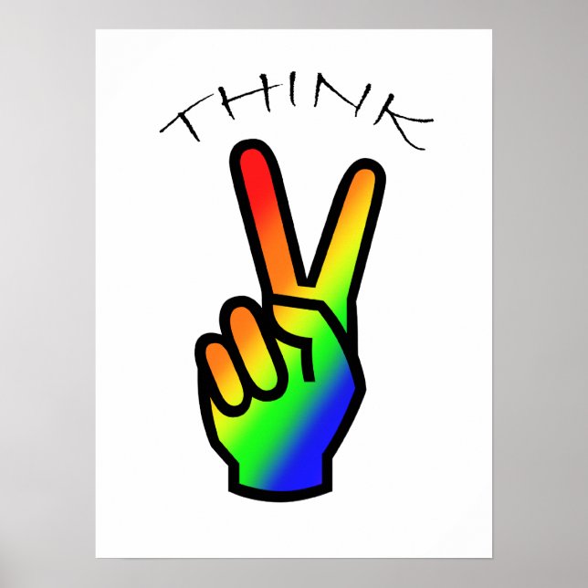 Think Peace Rainbow Poster (Vorne)