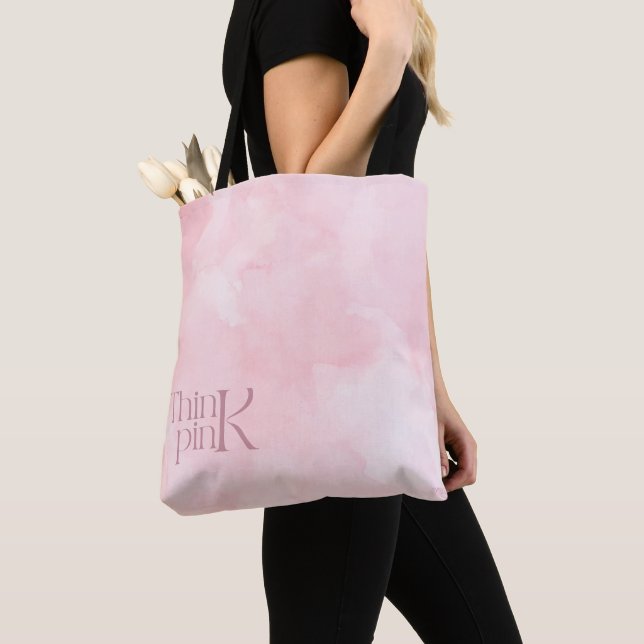 Think Pink Watercolor-Muster-Monogramm  (Von Nahem)