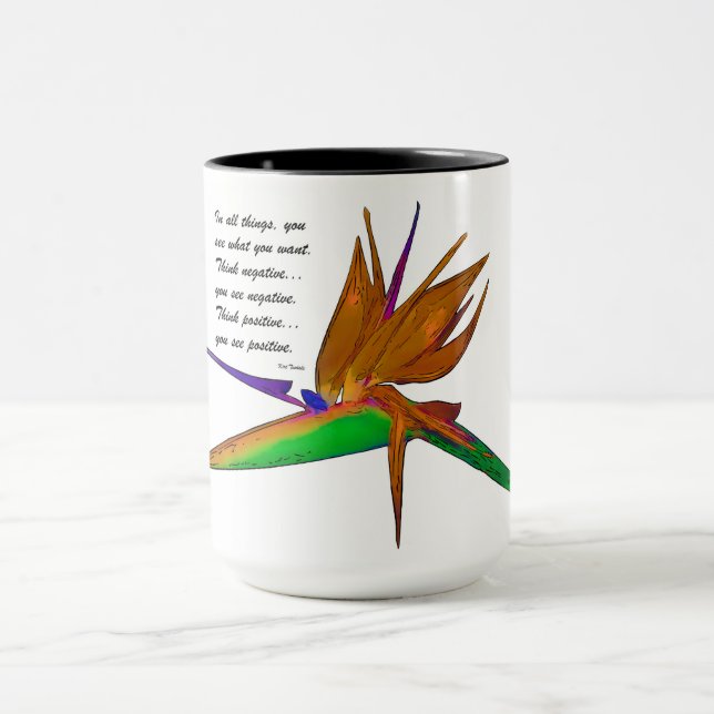 Think Positive Custom Coffee Tasse (Zentrum)