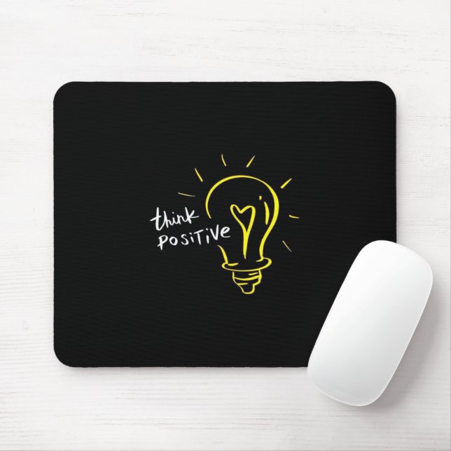 Think Positive – Light Bulb Motivation Mousepad (Mit Mouse)