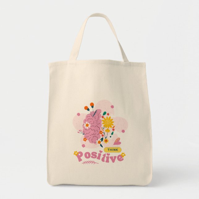 Think Positive Tote Bags Tragetasche (Vorne)