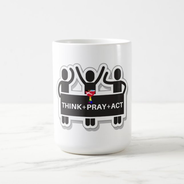 Think+Pray+Act Coffee Mug Kaffeetasse (Mittel)