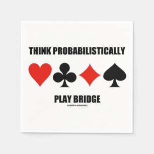 Think Probabilistic Play Bridge (Card Anzugs) Serviette
