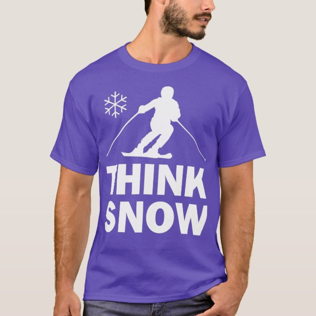 Think snow Skiing T-Shirt (Vorderseite)