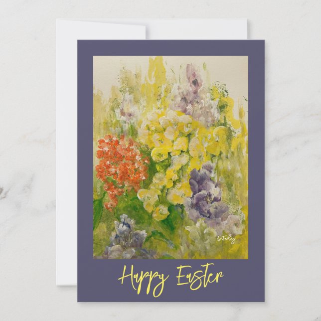 Think Spring Flat Card Dankeskarte (Vorderseite)