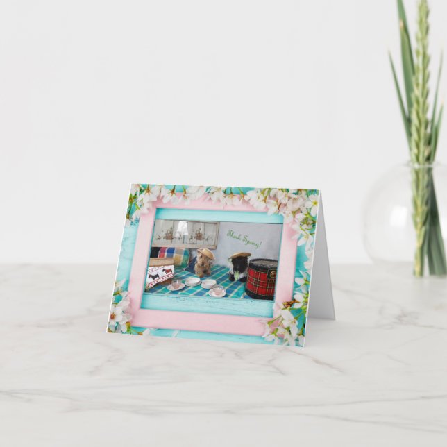 Think Spring Note Card Karte (Vorderseite)