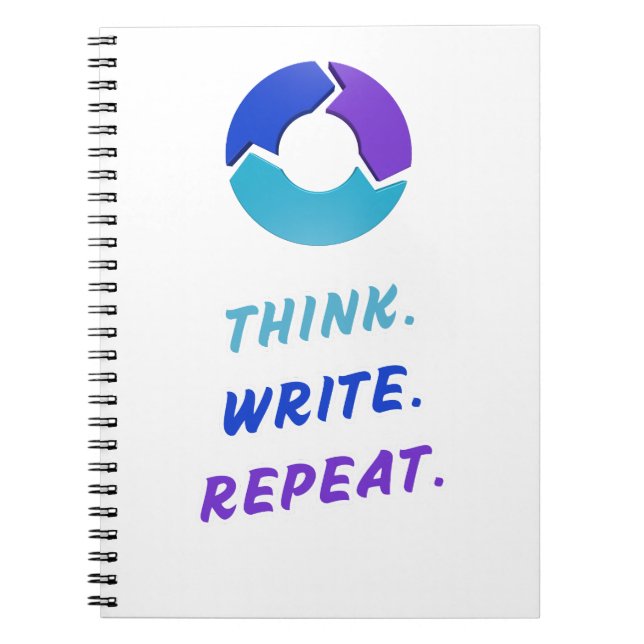 Think. Write. Repeat. Notebook Notizblock (Vorderseite)