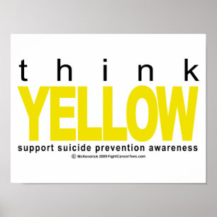 Think YELLOW Suizidprävention Poster