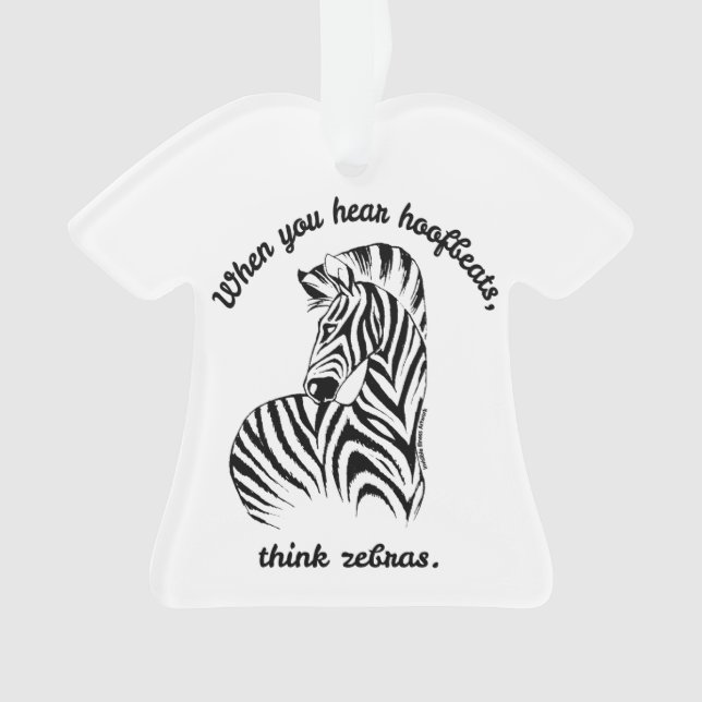 Think Zebras Ornament (Vorderseite)