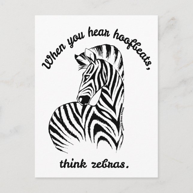 Think Zebras Postkarte (Vorderseite)