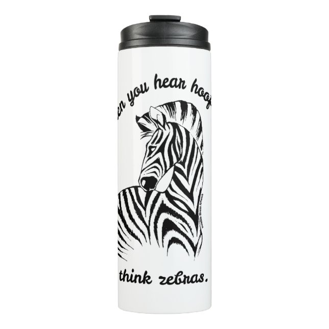Think Zebras Thermosbecher (Vorderseite)