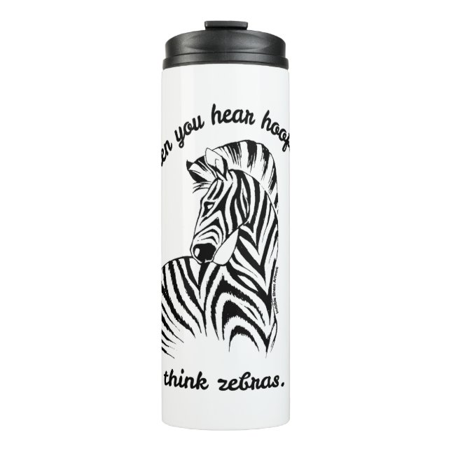 Think Zebras Thermosbecher (Vorderseite)