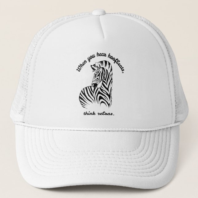Think Zebras Truckerkappe (Vorderseite)