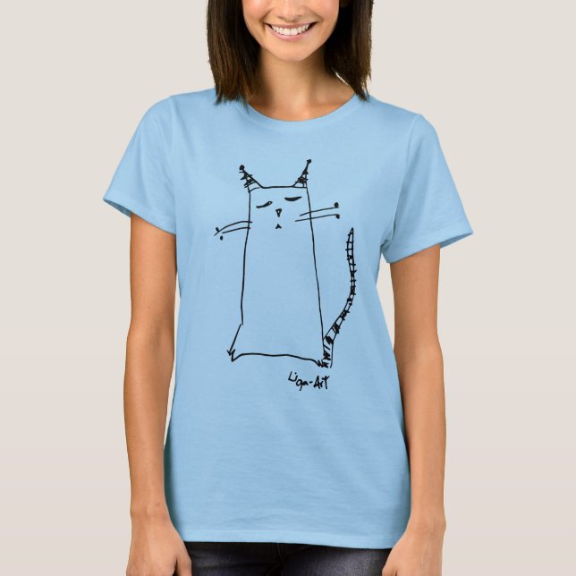 Thinkful cat T-Shirt (Vorderseite)