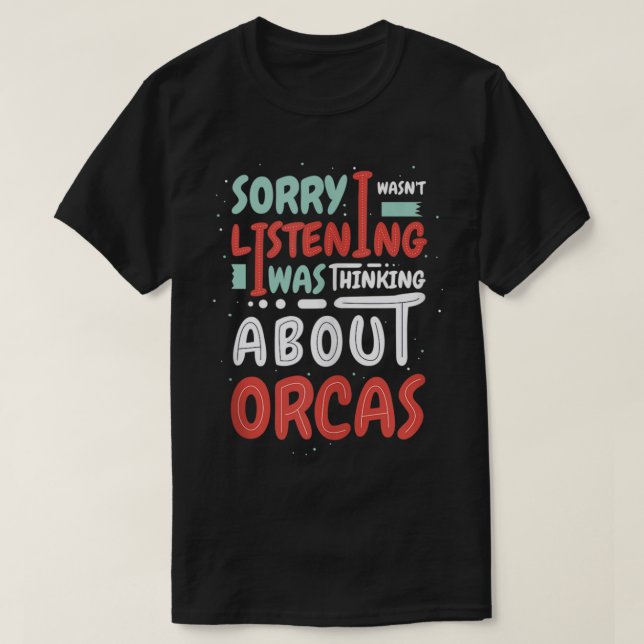 Thinking About Whales Cute Orcas Nature Tank Top (Design vorne)