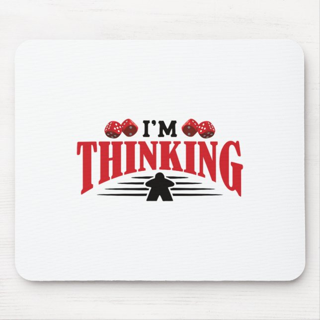 Thinking Board Gamer Tabletop Mousepad (Vorne)