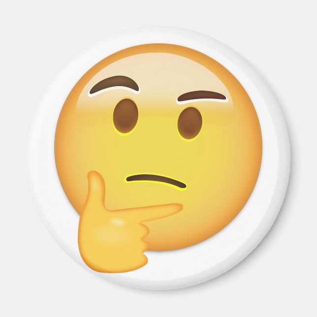 Thinking Face Emoji Magnet (Vorne)