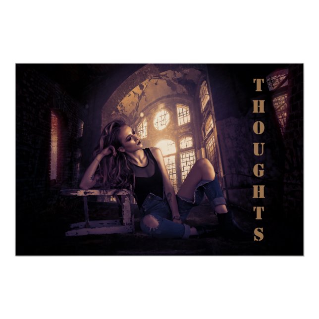 Thinking Lady Poster (Vorderseite)