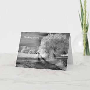 Thinking of You Across the Miles Tree and Field Karte