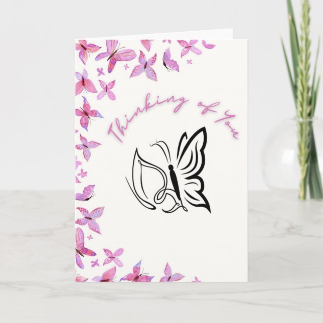 Thinking of You Butterfly Karte (Vorderseite)