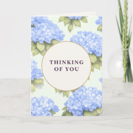 Thinking of You Card | Blue Hydrangea Floral Karte