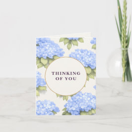 Thinking of You Card | Blue Hydrangea Floral Karte