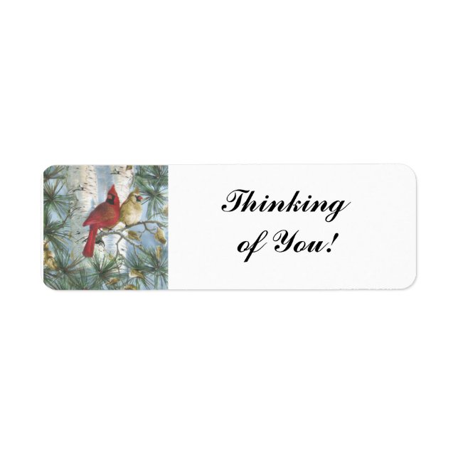THINKING OF YOU-CARDINALS- RETURN ADDRESS LABELS (Vorne)
