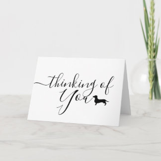 Thinking of You Dachshund Greeting Note Card Feiertagskarte