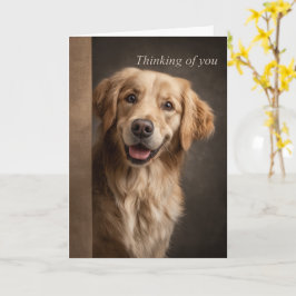 Thinking of You Golden Retriever Karte