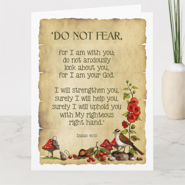 Thinking of You: Isaiah 41:10, Original Nature Art Karte (Vorderseite)