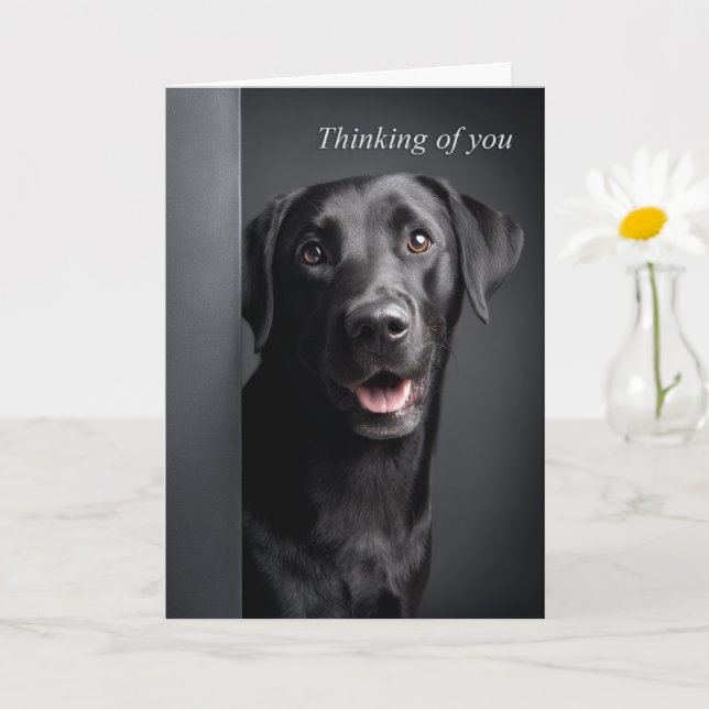 Thinking of You Labrador Retriever Karte (Kleine Pflanze)