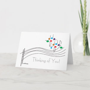 Thinking of You Music Notes Greeting Card Karte