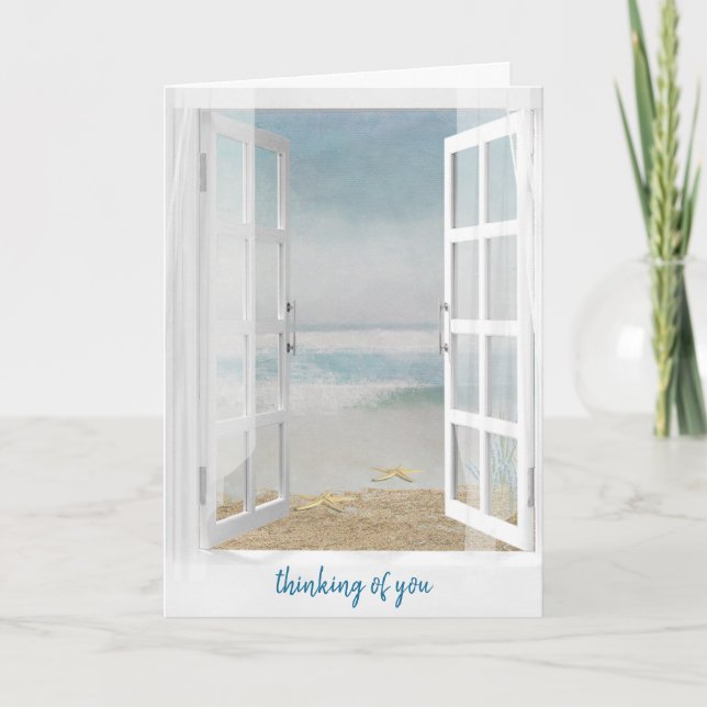 Thinking of You Ocean Window with Starfish Karte (Vorderseite)