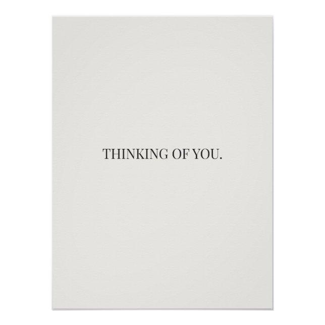 Thinking of You Poster – Gentle Support Quote  (Vorderseite)
