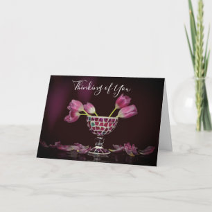 Thinking of You with tulips Karte