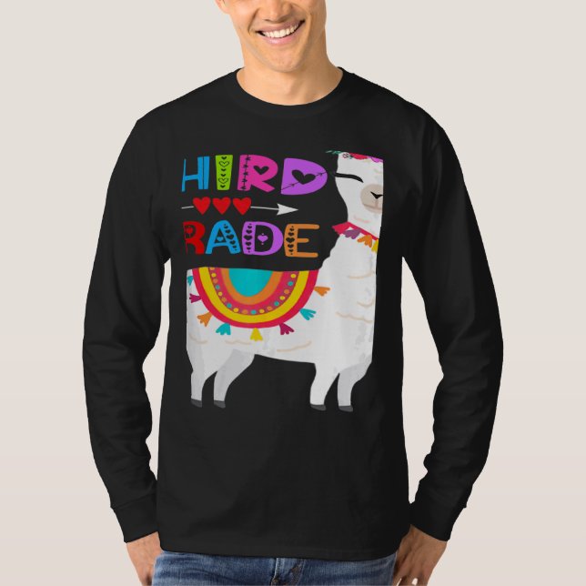 Third 3rd Grade Teacher No Prob Llama First Day Gi T-Shirt (Vorderseite)